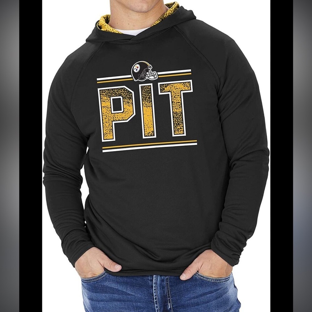 NFL Zubaz Pittsburgh Steelers Men's Lightweight Hoodie